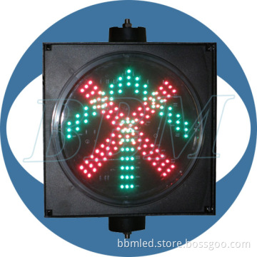 200mm Red Cross and Green Arrow 2in1 LED Traffic Light